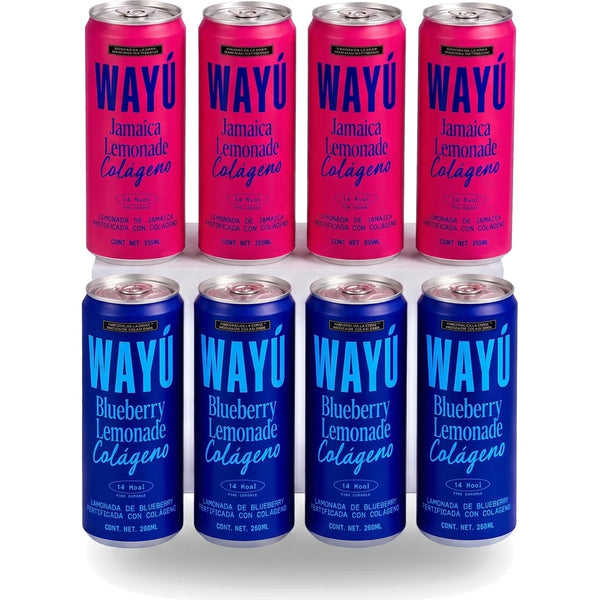 WAYU Duo Colageno Jamaica Blueberry 8 pack - fondo blanco Amazon