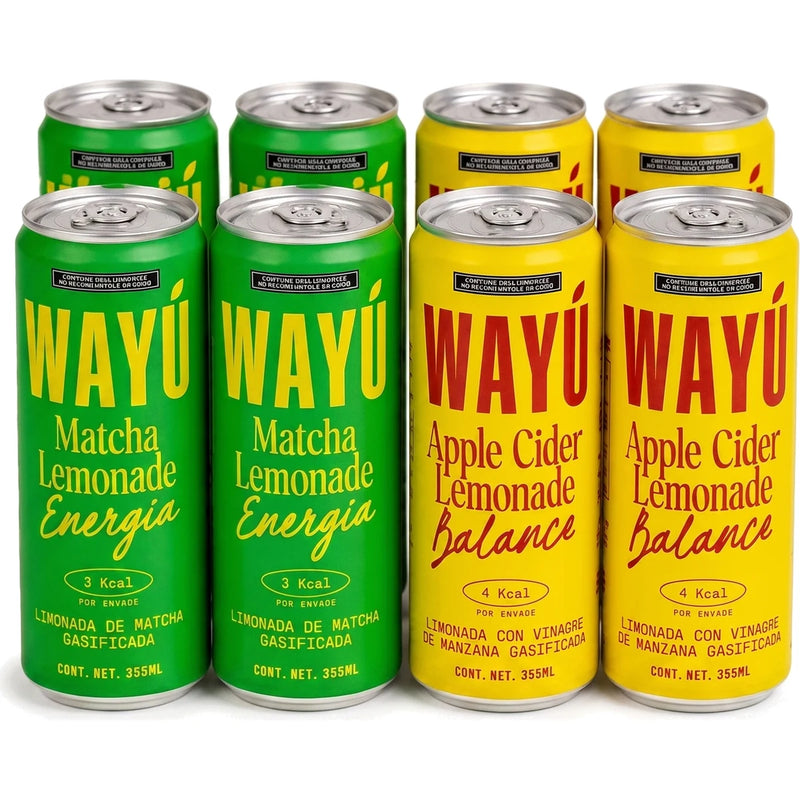 Ocho latas Wayú de sabores mezclados